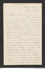 Nachlass Franz Steindachner, Brief von W. Fisher an Franz Steindachner (28.11.1877), Inv.Nr. 133.06, Seite 1